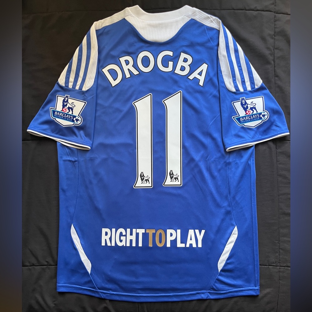 Drogba #11 Chelsea Retro Jersey 2011 2012 Soccer Home Kit Blue